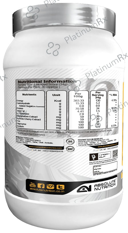 Knockout Rhodium Whey Protein Powder Lemon Watermelon with Free Shaker