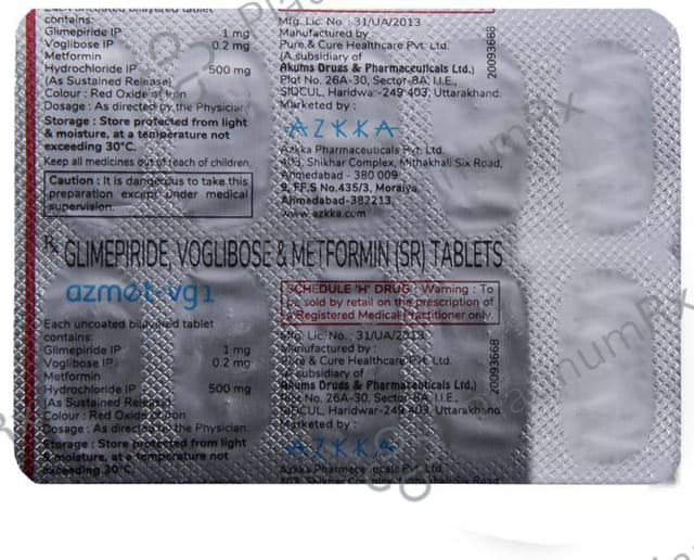 Azmet-VG 1 Tablet SR