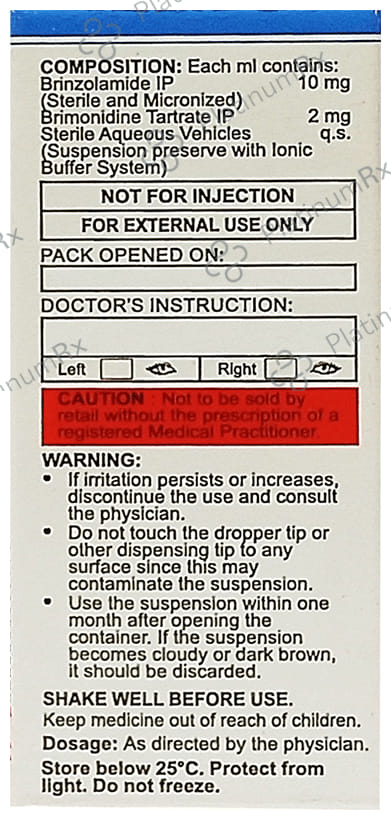 Sentibrim BZ Ophthalmic Suspension 5ml