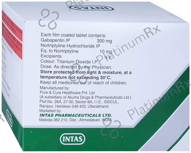 Gabapin NT 300/10mg Tablet 15s