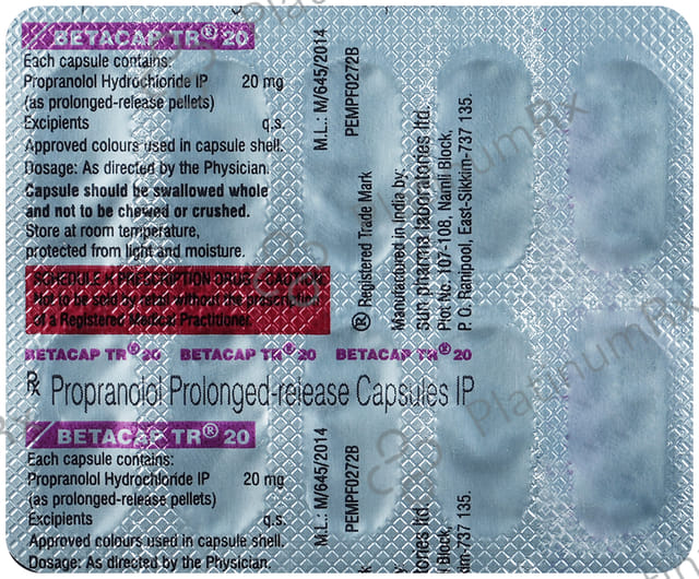 Betacap TR 20mg Capsule PR 10s