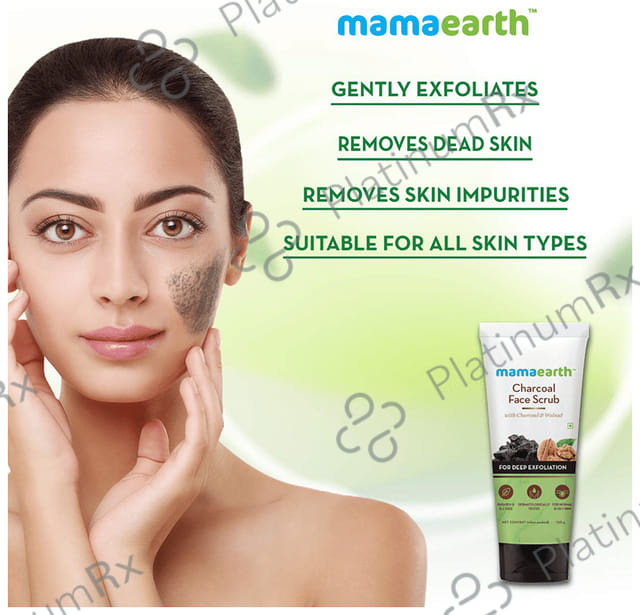 Mamaearth Charcoal Face Scrub - Paraben & SLS-Free - For All Skin Types