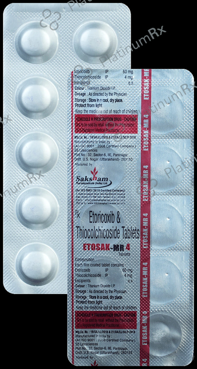 Etosak MR 60mg/4mg Tablet 10s