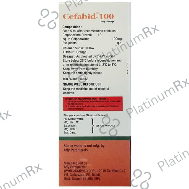 Cefabid 100 Dry Syrup