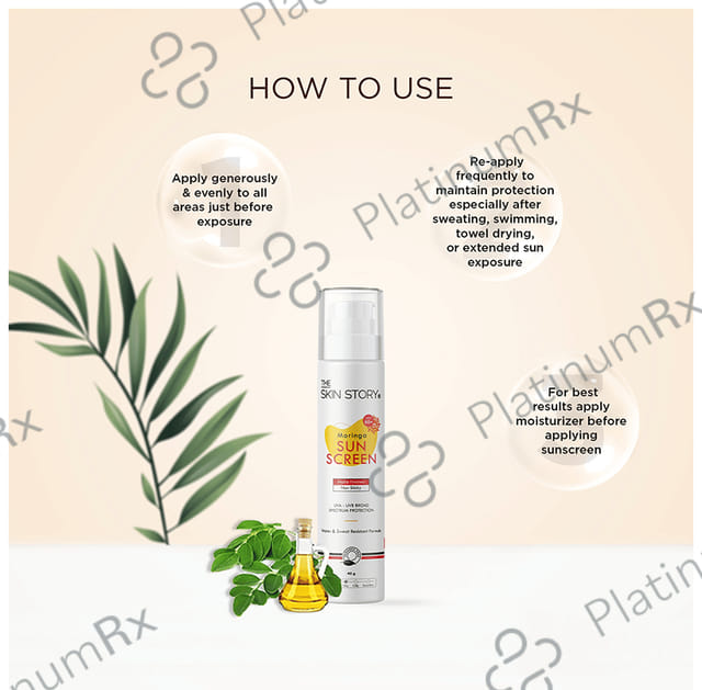The Skin Story Sunscreen Moringa SPF 50+ Cream 40gm