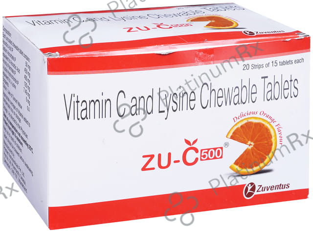 Zu-C 500 Orange Chewable Tablet
