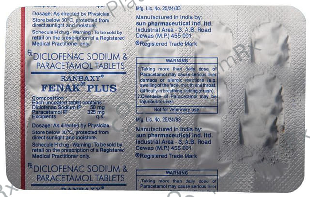 Fenak Plus 50/325mg Tablet 10s