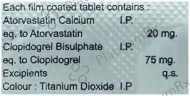 Clopiday CV 20mg/75mg Tablet