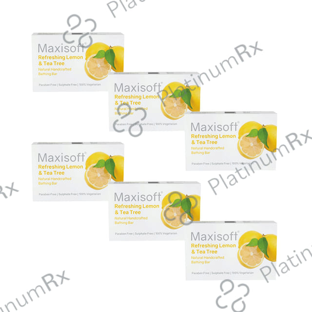Maxisoft Refreshing Lemon & Tea Tree Bathing Bar (75gm Each) 6 units