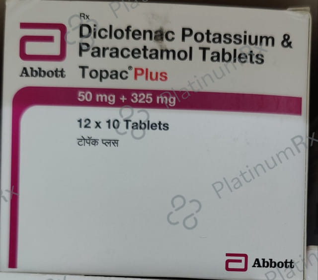Topac Plus 50/325mg Tablet 10s