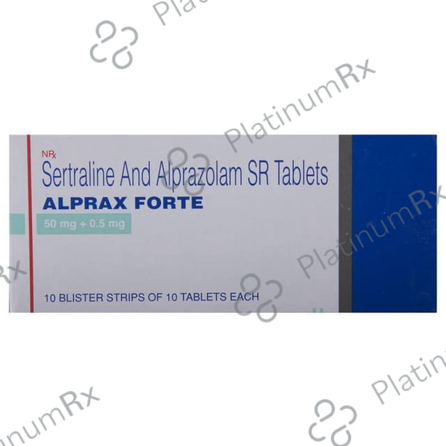 Alprax Forte 0.5/50mg Tablet 10s