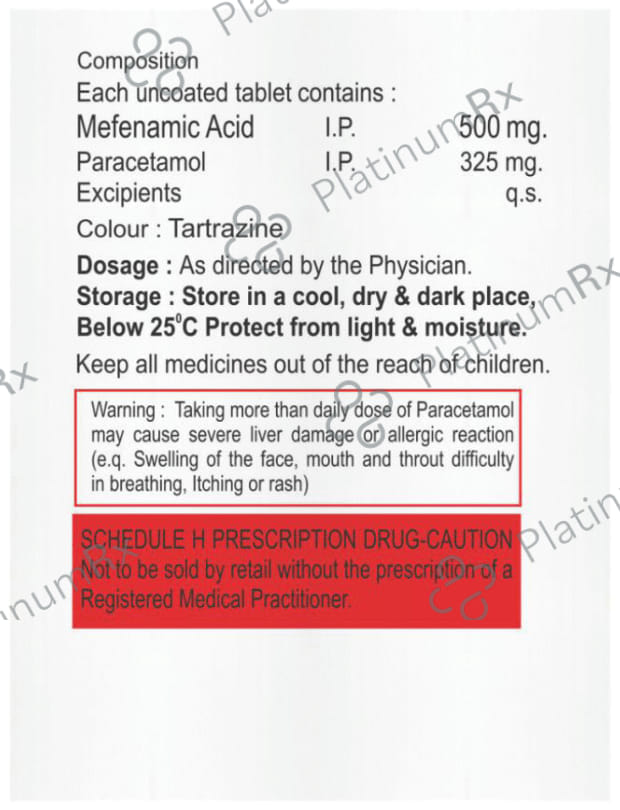 Paravil M 500/325mg Tablet 10s