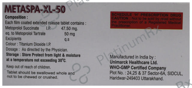 Metaspa-XL 50 Tablet ER
