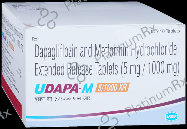 Udapa M 5mg/1000mg Tablet XR