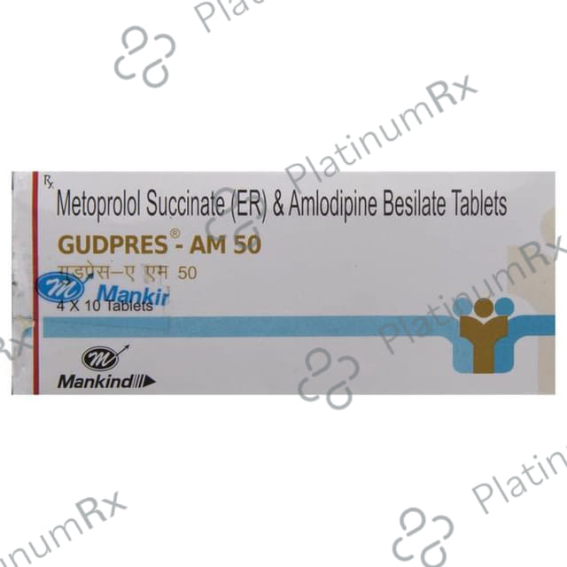 Gudpres AM 50/5mg Tablet PR 10s