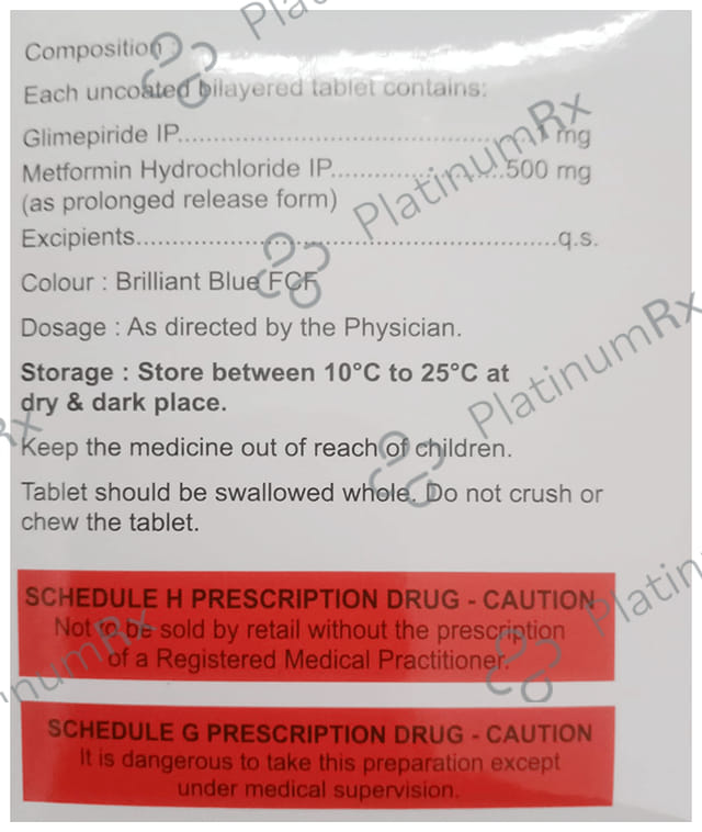 Glimisave M 1/500mg Tablet PR 15s