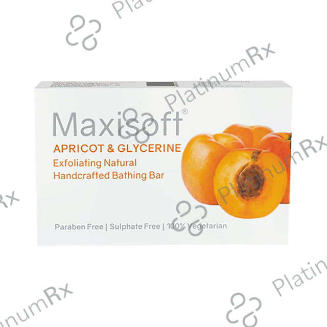 Maxisoft Apricot & Glycerine Exfoliating Natural Handcrafted Bathing Bar 75gm