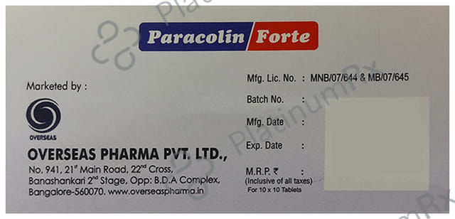 Paracolin Forte 325/20mg Tablet 10s