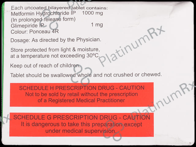 Glyree M 1/1000mg Forte Tablet PR 10s