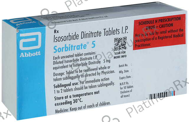 Sorbitrate 5mg Tablet 50s