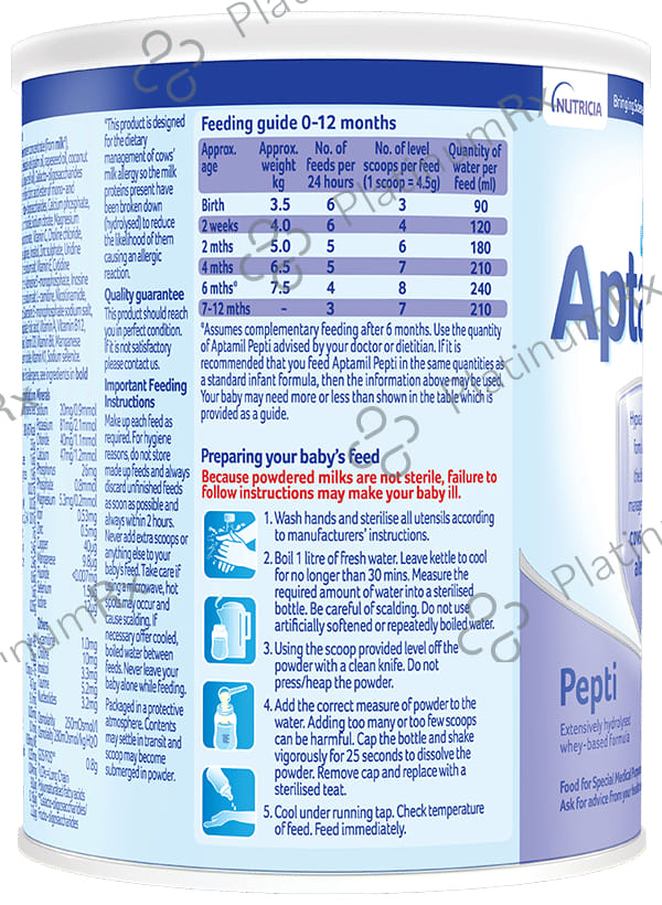 Aptamil Pepti Extensively Hydrolysed (0 to12 Months) Powder 400gm
