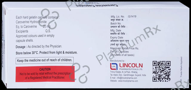 Tinnex 20mg Capsule 28s