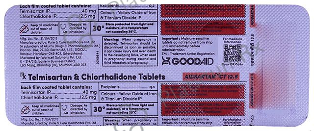 Aidsartan CT 12.5/40mg Tablet 10s