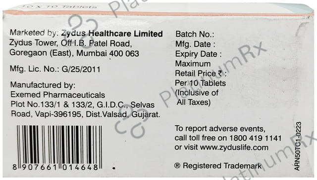 Arnx 50mg Tablet 10s