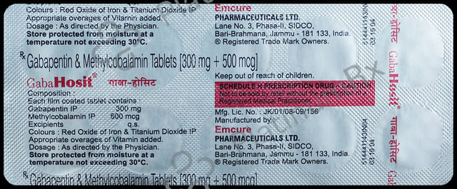 Gaba Hosit 300mg/500mcg Tablet 10s