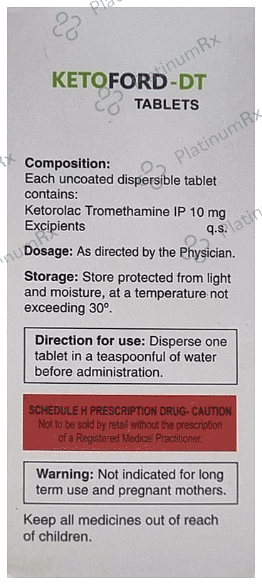 Ketoford 10mg Tablet DT 10s