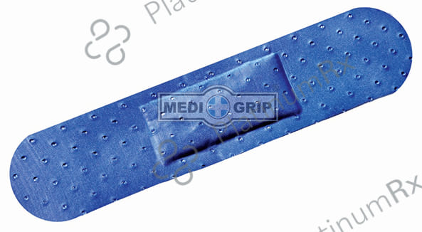 Medigrip Metal-Detectable Adhesive Bandage Blue 100 bandages