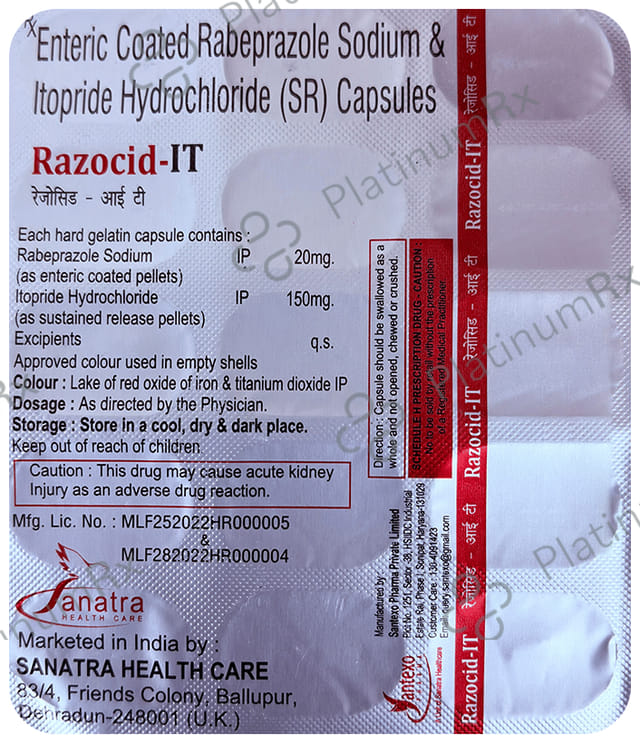 Razocid 150/20mg IT Capsule SR 15s
