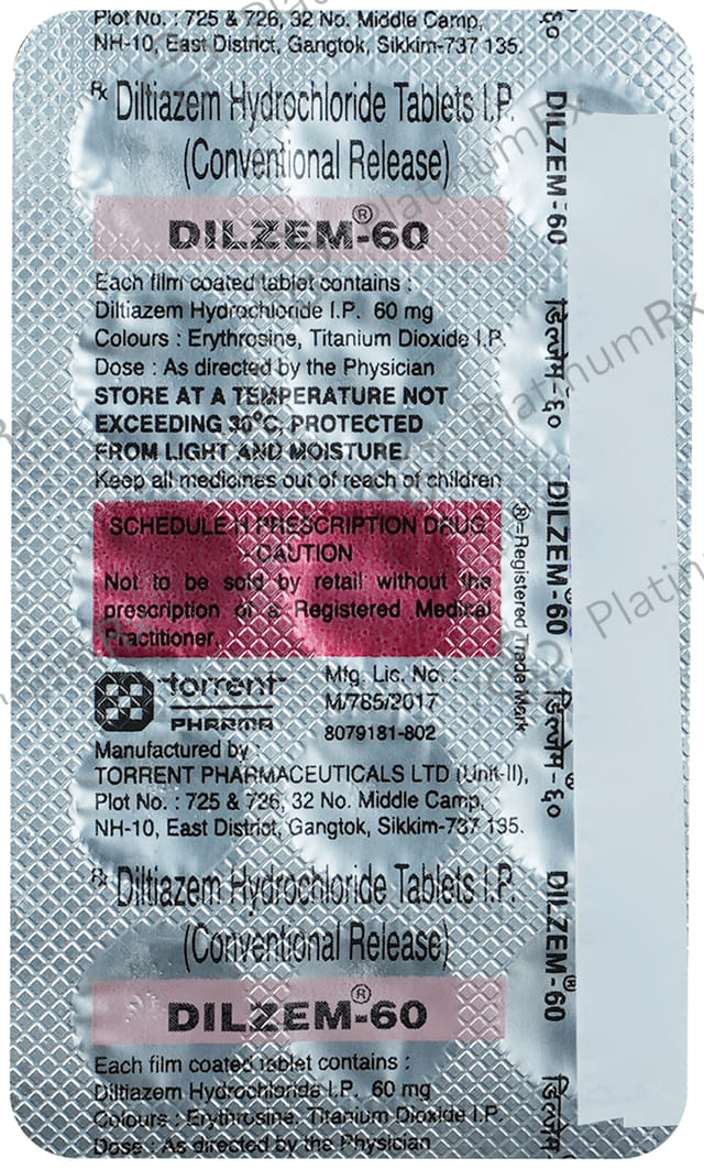 Dilzem 60mg Tablet CR 15s