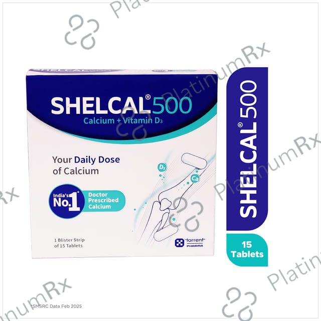 Shelcal 500mg/250IU Tablet 15s