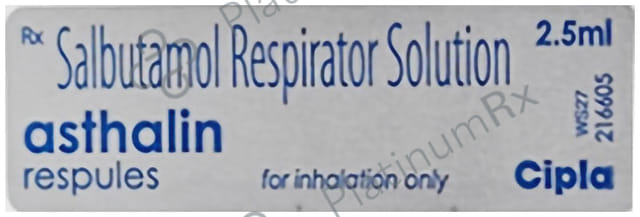 Asthalin 2.5mg Respule 5X2.5ml