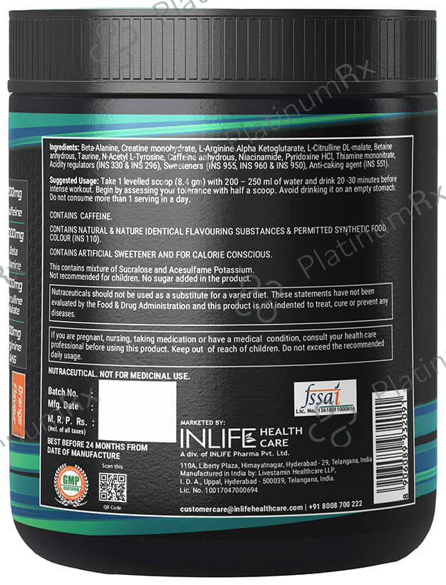 Inlife Pre Workout Orange