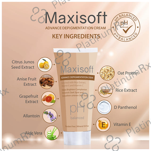 Maxisoft PH Balanced Advance Depigmentation Cream (50gm Each) 1 Tube