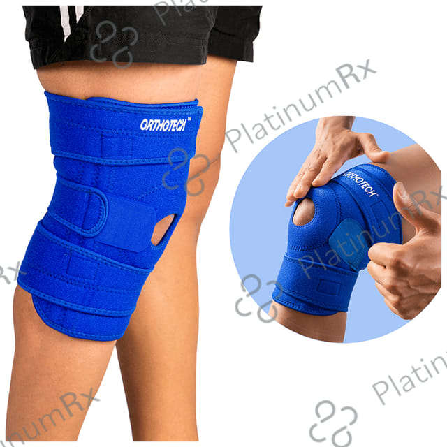 Orthotech OR 2131 Open Patella Knee Support With Stays Large Blue 1s