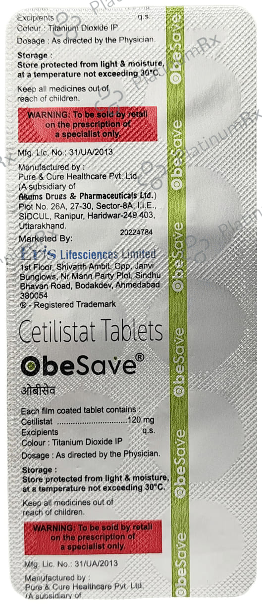 Obesave 120mg Tablet 10s