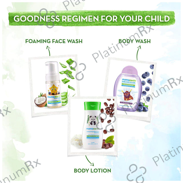 Mamaearth Body Wash for Kids with Blueberry Extract & Oat Protein