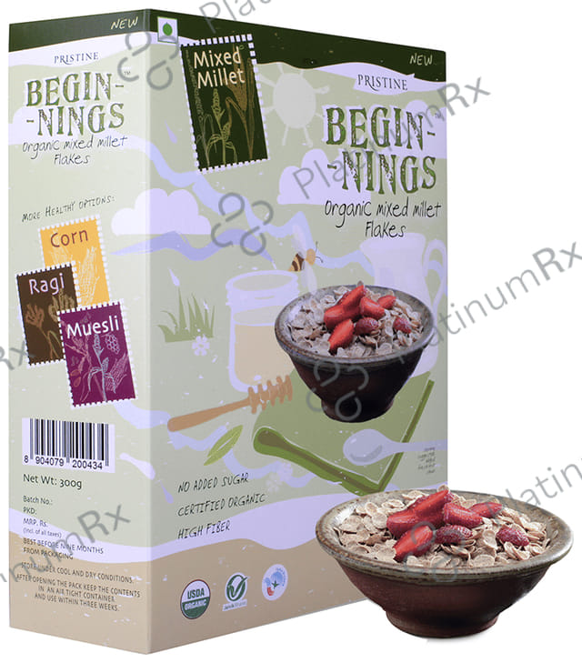 Pristine Beginnings Organic Mixed Millet Flakes 300 gm