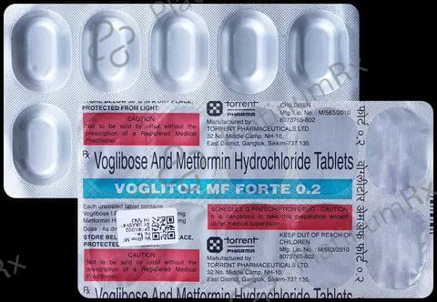 Voglitor MF Forte 0.2/1000mg Tablet 10s