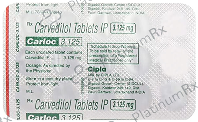 Carloc 3.125mg Tablet 15s