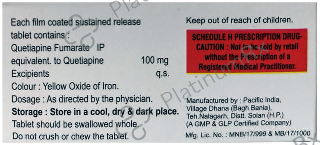 Quin 100mg SR Tablet 10s