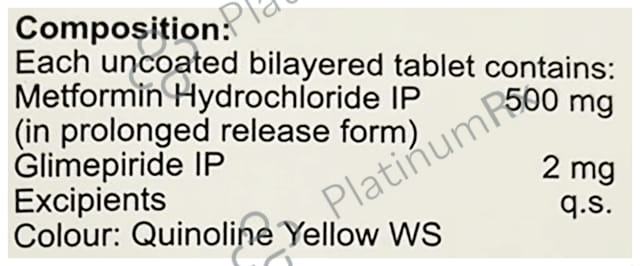 Glymset M2/500mg Tablet PR 10s