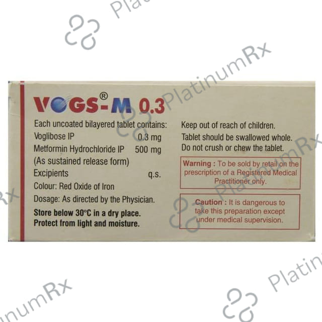 Vogs M 0.3/500mg Tablet SR 10s