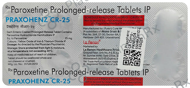 Praxohenz CR 25mg Tablet 10s