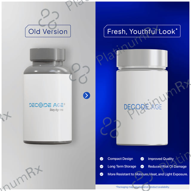 Decode Age Trans Resveratrol Vegetarian Capsule helps in Slow down Ageing and improve Metabolism