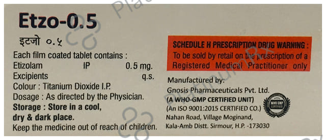 Etzo 0.5mg Tablet
