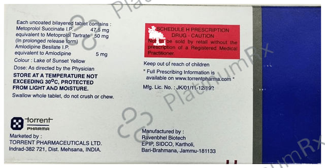 Metocard AM 5/50mg Tablet PR 10s